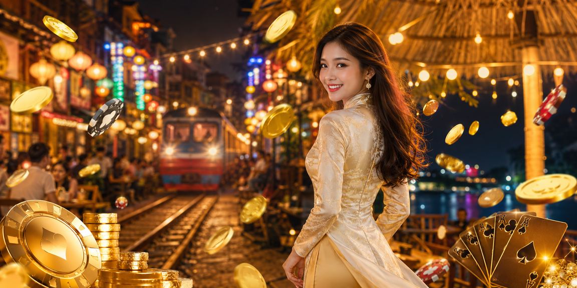 Người phụ nữ mặc áo dài tại Hà Nội xem kết quả xổ số trên điện thoại