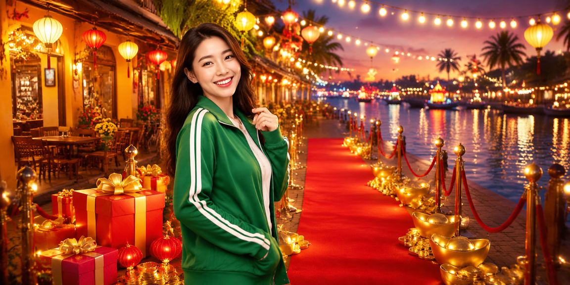 Người dùng Hội An ngồi uống cà phê và chơi casino trên app điện thoại buổi tối